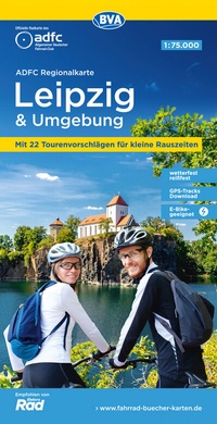 Abbildung von: ADFC-Regionalkarte Leipzig und Umgebung, 1:75.000, mit Tagestourenvorschlägen, reiß- und wetterfest, E-Bike-geeignet, GPS-Tracks Download - BVA BikeMedia