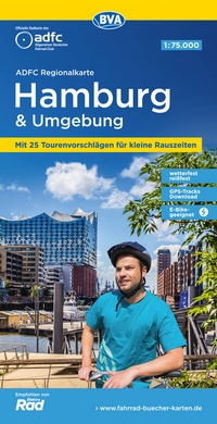 Abbildung von: ADFC-Regionalkarte Hamburg und Umgebung, 1:75.000, mit Tagestourenvorschlägen, reiß- und wetterfest, E-Bike-geeignet, GPS-Tracks-Download - BVA BikeMedia
