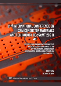 Abbildung von: 2nd International Conference on Semiconductor Materials and Technology (ICoSeMT 2021) - Trans Tech Publications Ltd