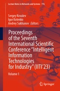 Cover: Proceedings of the Seventh International Scientific Conference "Intelligent Information Technologies for Industry" (IITI'23) - Springer