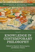 Cover: Knowledge in Contemporary Philosophy - Bloomsbury Academic