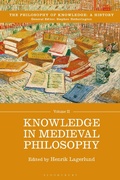 Cover: Knowledge in Medieval Philosophy - Bloomsbury Academic