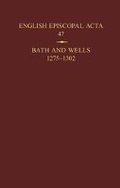 Cover: Bath and Wells 1275-1302 - Oxford University Press