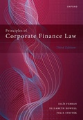 Cover: Principles of Corporate Finance Law - Oxford University Press