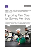 Cover: Improving Pain Care for Service Members - RAND Corporation