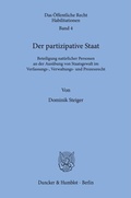 Cover: Der partizipative Staat. - Duncker & Humblot