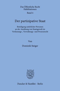 Abbildung von: Der partizipative Staat. - Duncker & Humblot