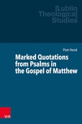 Cover: Marked Quotations from Psalms in the Gospel of Matthew - Vandenhoeck & Ruprecht