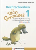 Cover: Rechtschreiben mit Rico Schnabel, Klasse 1 - silbierte Ausgabe - Mildenberger Verlag GmbH