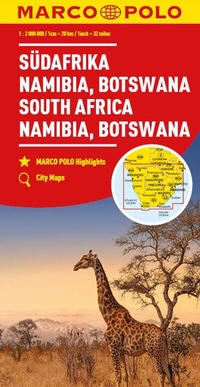 Abbildung von: MARCO POLO Kontinentalkarte Südafrika, Namibia, Botswana 1:2 Mio. - MARCO POLO ein Imprint von MAIRDUMONT
