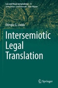 Cover: Intersemiotic Legal Translation - Springer