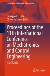 Enlarge image Cover: Proceedings of the 11th International Conference on Mechatronics and Control Engineering - Springer