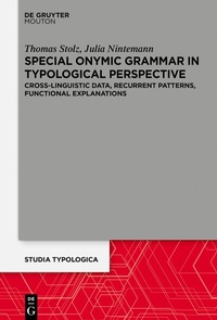 Abbildung von: Special Onymic Grammar in Typological Perspective - De Gruyter Mouton