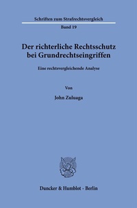 Abbildung von: Der richterliche Rechtsschutz bei Grundrechtseingriffen. - Duncker & Humblot