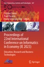 Cover: Proceedings of 22nd International Conference on Informatics in Economy (IE 2023) - Springer