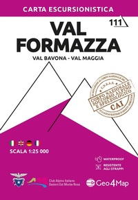 Abbildung von: Val Formazza. Val Bavona, Val Maggia 1:25.000 - Carta escursionistica;Geo4Map