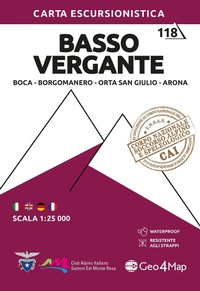 Abbildung von: Basso Vergante. Boca, Borgomanero, Orta San Giulio, Arona 1:25.000 - Carta escursionistica;Geo4Map