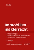 Cover: Immobilienmaklerrecht - Manz