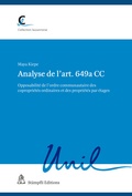 Cover: Analyse de l'art. 649a CC - St&auml;mpfli Verlag AG
