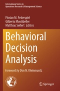 Cover: Behavioral Decision Analysis - Springer