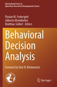 Enlarge image Cover: Behavioral Decision Analysis - Springer