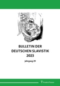 Cover: Bulletin der deutschen Slavistik 2023 - Frank & Timme