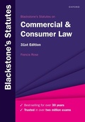 Cover: Blackstone's Statutes on Commercial & Consumer Law - OUP eBook