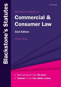 Abbildung von: Blackstone's Statutes on Commercial & Consumer Law - OUP eBook