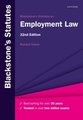 Cover: Blackstone's Statutes on Employment Law - OUP eBook