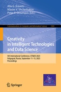 Cover: Creativity in Intelligent Technologies and Data Science - Springer