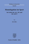 Bild: Homologation im Sport. - Duncker & Humblot