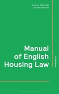 Cover: Manual of English Housing Law - Bloomsbury Professional