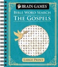 Cover: Brain Games - Bible Word Search: The Gospels - Large Print - Publications International, Ltd.