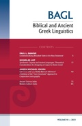 Cover: Biblical and Ancient Greek Linguistics, Volume 10 - Pickwick Publications