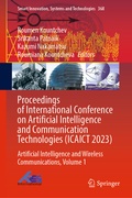Cover: Proceedings of International Conference on Artificial Intelligence and Communication Technologies (ICAICT 2023) - Springer