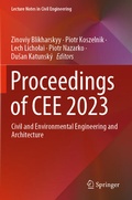 Cover: Proceedings of CEE 2023 - Springer