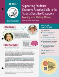 Enlarge image Cover: Supporting Students' Executive Function Skills in the Trauma-Sensitive Classroom - Brookes Publishing Co