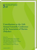 Cover: Contributions to the 24th Annual Scientific Conference of the Association of Slavists (Polyslav) - Harrassowitz Verlag