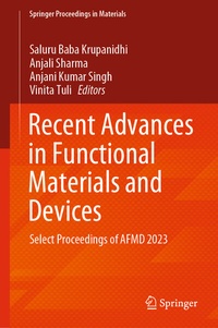 Enlarge image Cover: Recent Advances in Functional Materials and Devices - Springer