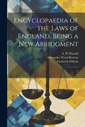 Cover: Encyclopaedia of the Laws of England, Being a new Abridgment - Legare Street Press