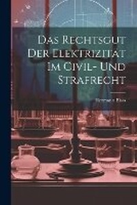 Abbildung von: Das Rechtsgut Der Elektrizitaet Im Civil- Und Strafrecht - Legare Street Press