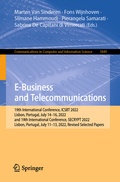 Cover: E-Business and Telecommunications - Springer
