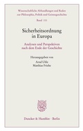 Cover: Sicherheitsordnung in Europa. - Duncker & Humblot