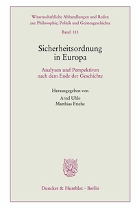 Abbildung von: Sicherheitsordnung in Europa. - Duncker & Humblot