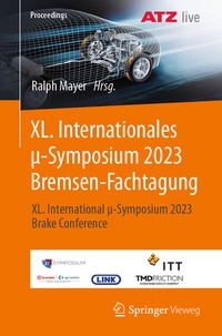 Abbildung von: XL. Internationales µ-Symposium 2023 Bremsen-Fachtagung - Springer Vieweg
