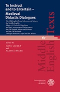 Cover: To Instruct and to Entertain - Medieval Didactic Dialogues - Universit&auml;tsverlag Winter