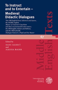 Enlarge image Cover: To Instruct and to Entertain - Medieval Didactic Dialogues - Universitätsverlag Winter