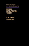 Cover: Matrix Perturbation Theory - Academic Press