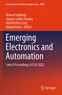 Cover: Emerging Electronics and Automation - Springer