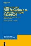 Cover: Directions for Pedagogical Construction Grammar - De Gruyter Mouton